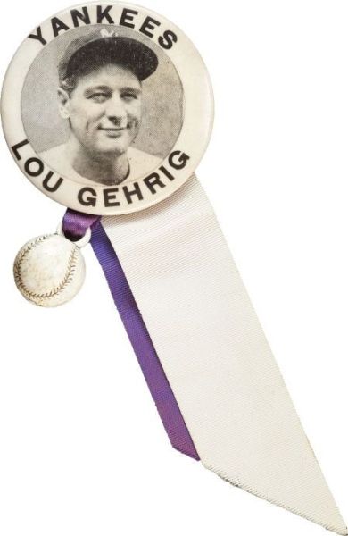 1930s Lou Gehrig Pinback